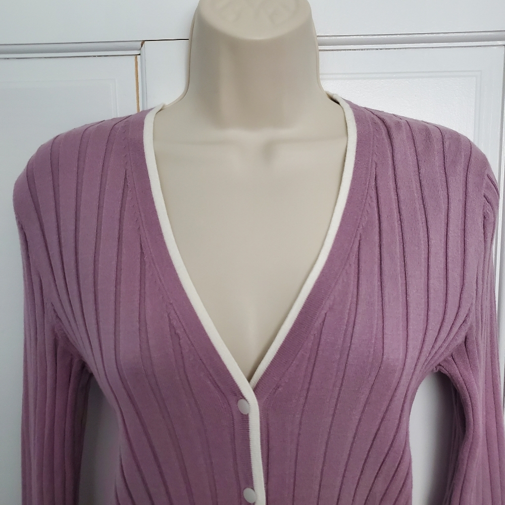 Nordstrom Rack V-Neck Ribbed Cardigan - Picture 2 of 8